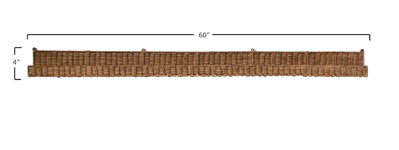 Hello Honey® 5ft. Handwoven Rattan Wall Shelf